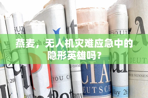 燕麦，无人机灾难应急中的隐形英雄吗？