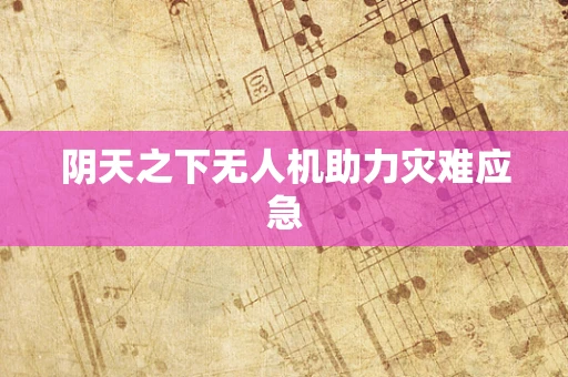 阴天之下无人机助力灾难应急