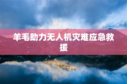 羊毛助力无人机灾难应急救援