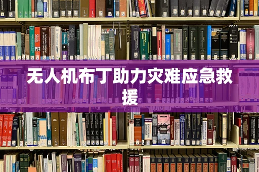 无人机布丁助力灾难应急救援