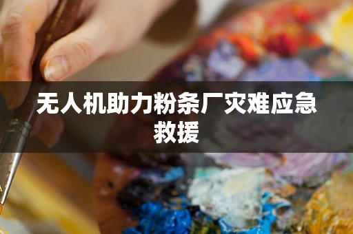 无人机助力粉条厂灾难应急救援