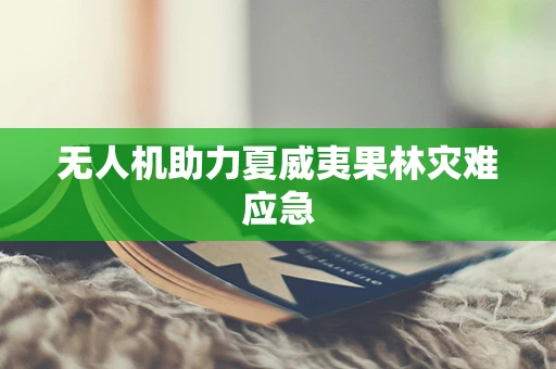 无人机助力夏威夷果林灾难应急