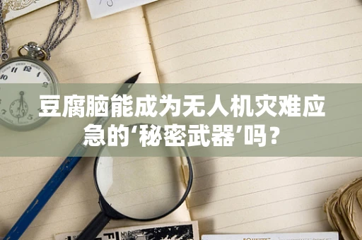 豆腐脑能成为无人机灾难应急的‘秘密武器’吗？