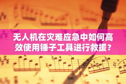 无人机在灾难应急中如何高效使用锤子工具进行救援？