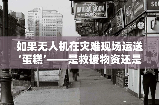 如果无人机在灾难现场运送‘蛋糕’——是救援物资还是另有他用？