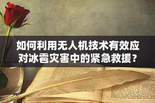 如何利用无人机技术有效应对冰雹灾害中的紧急救援？