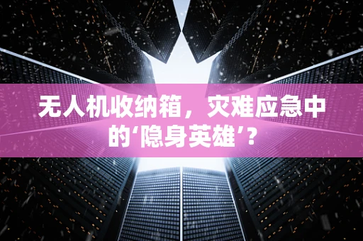 无人机收纳箱，灾难应急中的‘隐身英雄’？