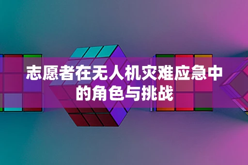 志愿者在无人机灾难应急中的角色与挑战