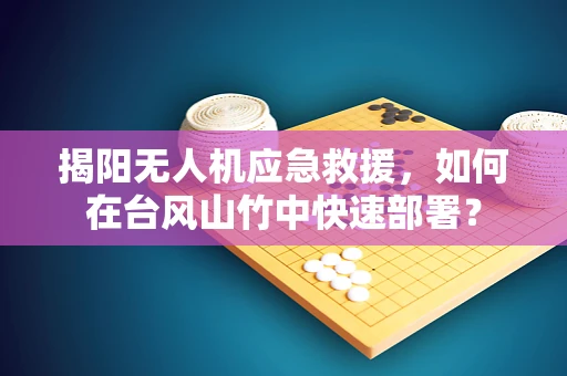 揭阳无人机应急救援，如何在台风山竹中快速部署？