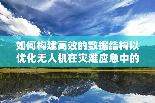 如何构建高效的数据结构以优化无人机在灾难应急中的路径规划？