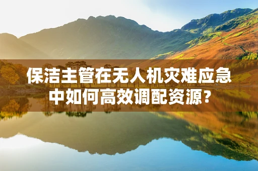 保洁主管在无人机灾难应急中如何高效调配资源？