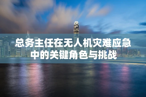 总务主任在无人机灾难应急中的关键角色与挑战