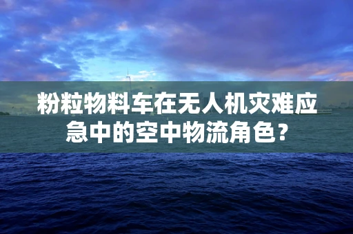 粉粒物料车在无人机灾难应急中的空中物流角色？