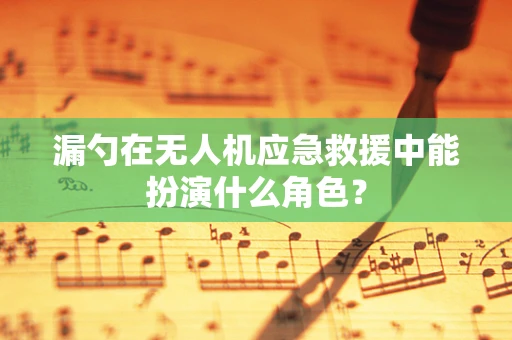漏勺在无人机应急救援中能扮演什么角色？