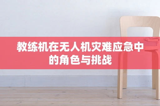 教练机在无人机灾难应急中的角色与挑战