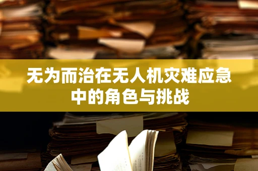 无为而治在无人机灾难应急中的角色与挑战