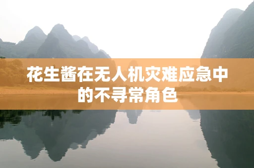 花生酱在无人机灾难应急中的不寻常角色