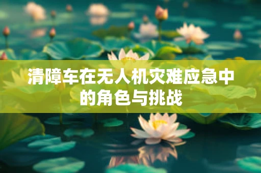 清障车在无人机灾难应急中的角色与挑战