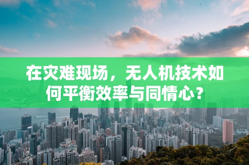 在灾难现场，无人机技术如何平衡效率与同情心？