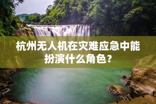 杭州无人机在灾难应急中能扮演什么角色？