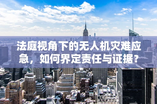 法庭视角下的无人机灾难应急，如何界定责任与证据？