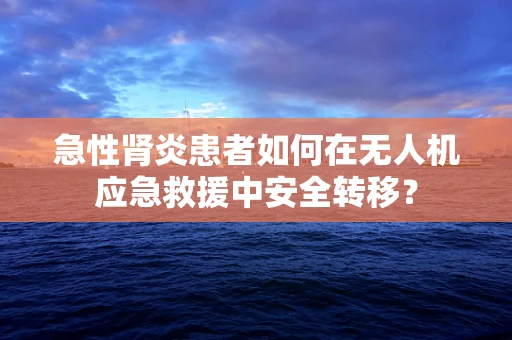 急性肾炎患者如何在无人机应急救援中安全转移？