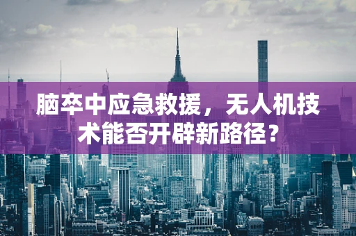 脑卒中应急救援，无人机技术能否开辟新路径？