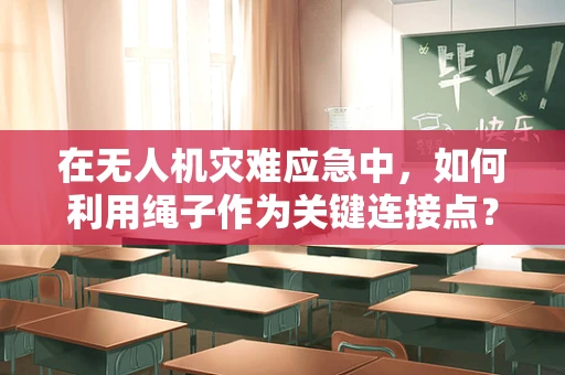 在无人机灾难应急中，如何利用绳子作为关键连接点？
