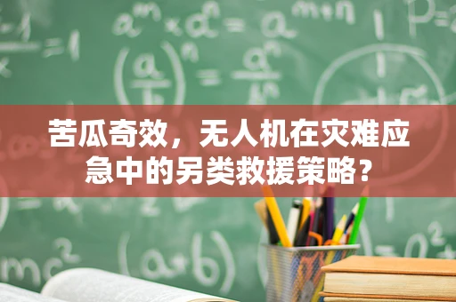 苦瓜奇效，无人机在灾难应急中的另类救援策略？