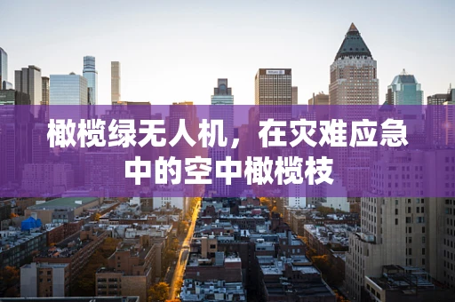 橄榄绿无人机，在灾难应急中的空中橄榄枝