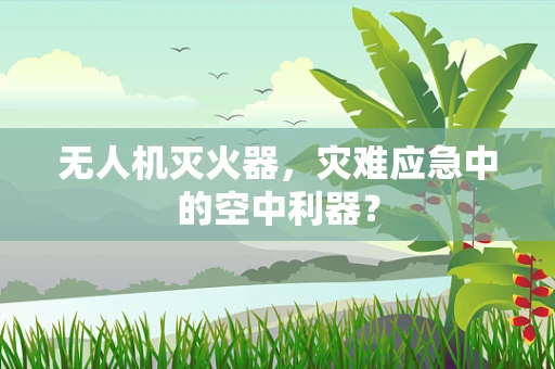 无人机灭火器，灾难应急中的空中利器？
