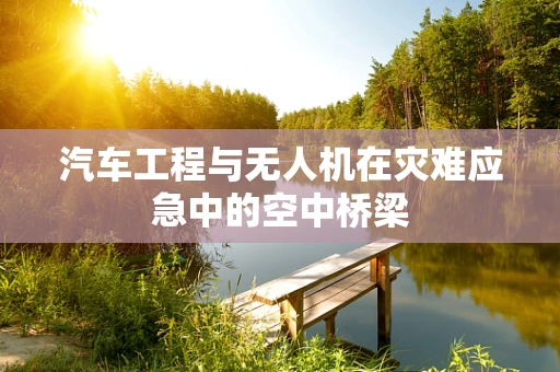 汽车工程与无人机在灾难应急中的空中桥梁