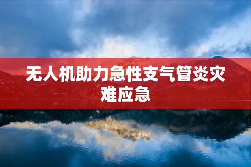 无人机助力急性支气管炎灾难应急