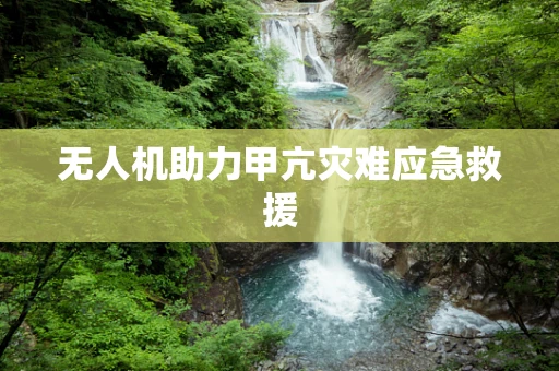 无人机助力甲亢灾难应急救援