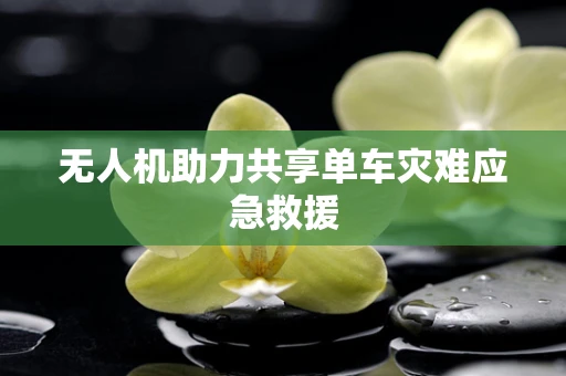 无人机助力共享单车灾难应急救援
