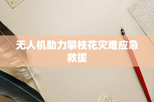 无人机助力攀枝花灾难应急救援