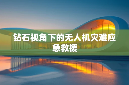 钻石视角下的无人机灾难应急救援