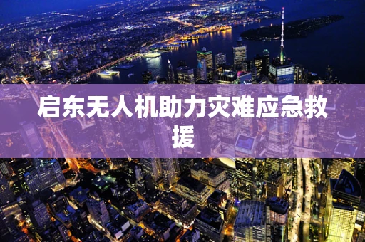 启东无人机助力灾难应急救援