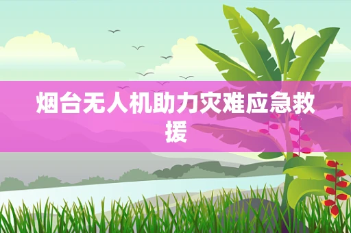 烟台无人机助力灾难应急救援