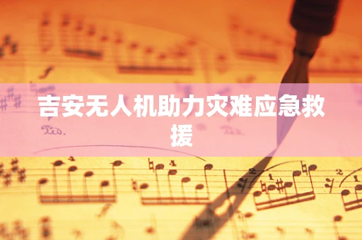 吉安无人机助力灾难应急救援
