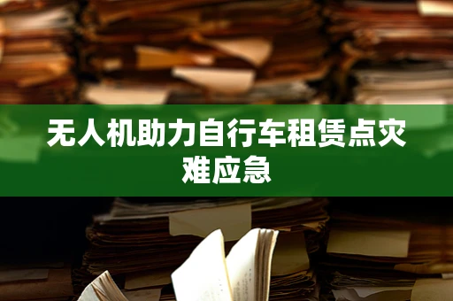 无人机助力自行车租赁点灾难应急