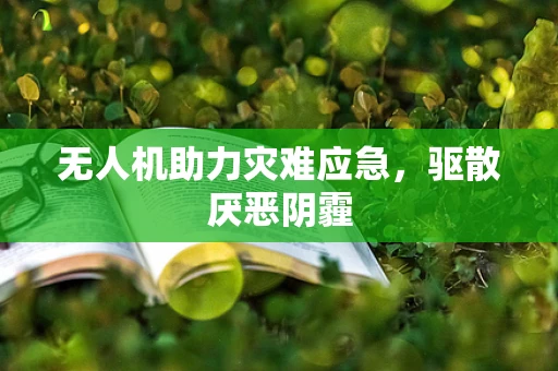 无人机助力灾难应急，驱散厌恶阴霾