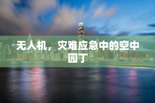 无人机，灾难应急中的空中园丁