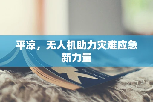 平凉，无人机助力灾难应急新力量