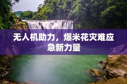 无人机助力，爆米花灾难应急新力量