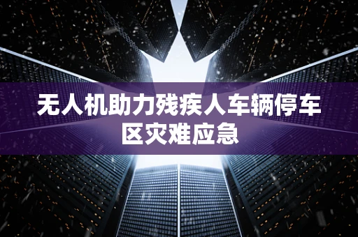 无人机助力残疾人车辆停车区灾难应急