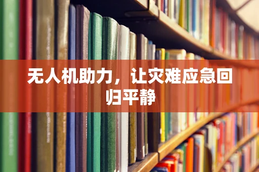 无人机助力，让灾难应急回归平静