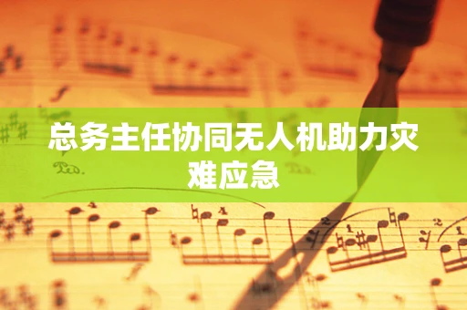 总务主任协同无人机助力灾难应急