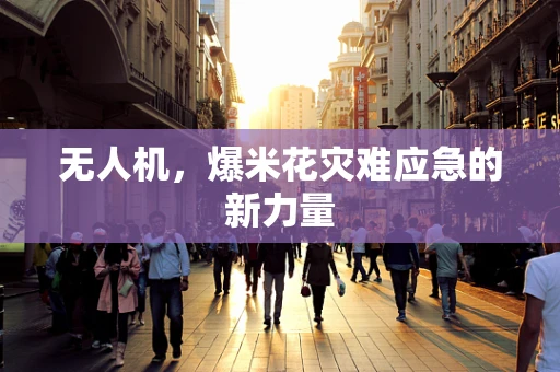 无人机，爆米花灾难应急的新力量