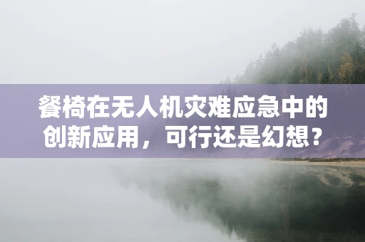 餐椅在无人机灾难应急中的创新应用，可行还是幻想？